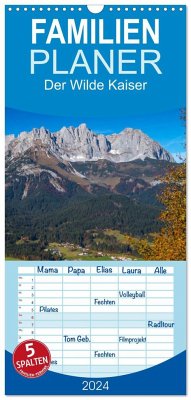 Familienplaner 2024 - Der Wilde Kaiser, das Kletterparadies bei Kitzbühel mit 5 Spalten (Wandkalender, 21 x 45 cm) CALVENDO