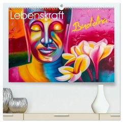 Lebenskraft Buddha (hochwertiger Premium Wandkalender 2024 DIN A2 quer), Kunstdruck in Hochglanz