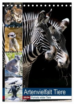 Artenvielfalt Tiere (Tischkalender 2024 DIN A5 hoch), CALVENDO Monatskalender