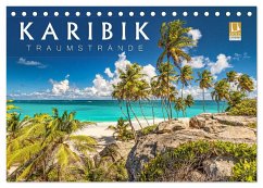 Karibik - Traumstrände (Tischkalender 2024 DIN A5 quer), CALVENDO Monatskalender