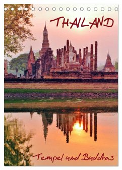 Thailand - Tempel und Buddhas (Tischkalender 2024 DIN A5 hoch), CALVENDO Monatskalender