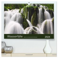 WASSERFÄLLE - Sanfte und tosende Schönheiten (hochwertiger Premium Wandkalender 2024 DIN A2 quer), Kunstdruck in Hochglanz