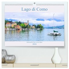 Lago di Como - Italienisches Flair in den Alpen (hochwertiger Premium Wandkalender 2024 DIN A2 quer), Kunstdruck in Hochglanz