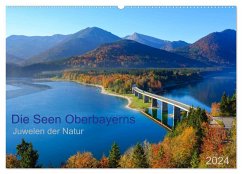 Die Seen Oberbayerns Juwelen der Natur (Wandkalender 2024 DIN A2 quer), CALVENDO Monatskalender