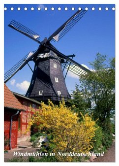 Windmühlen in Norddeutschland (Tischkalender 2024 DIN A5 hoch), CALVENDO Monatskalender - reupert, lothar