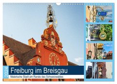 Freiburg im Breisgau. Malerische Stadt am Rande des Schwarzwaldes (Wandkalender 2024 DIN A3 quer), CALVENDO Monatskalender
