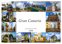 Gran Canaria Die Stadt Las Palmas (Wandkalender 2024 DIN A4 quer), CALVENDO Monatskalender