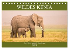 Wildes Kenia (Tischkalender 2024 DIN A5 quer), CALVENDO Monatskalender