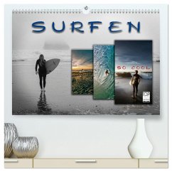 Surfen - so cool (hochwertiger Premium Wandkalender 2024 DIN A2 quer), Kunstdruck in Hochglanz