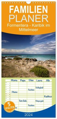 Familienplaner 2024 - Formentera - Karibik im Mittelmeer mit 5 Spalten (Wandkalender, 21 x 45 cm) CALVENDO