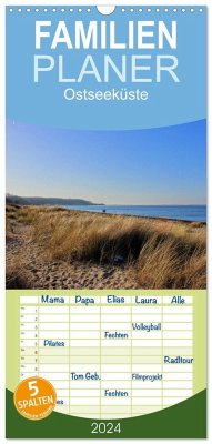 Familienplaner 2024 - Ostseeküste mit 5 Spalten (Wandkalender, 21 x 45 cm) CALVENDO