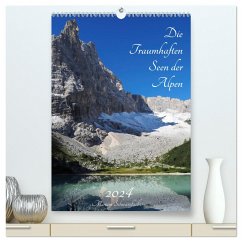 Die Traumhaften Seen der Alpen (hochwertiger Premium Wandkalender 2024 DIN A2 hoch), Kunstdruck in Hochglanz - Schwarzfischer Miriam, Fotografie