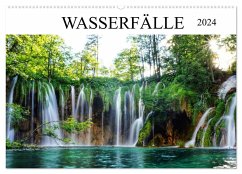 Wasserfälle - die schönsten Wasserfälle der Welt (Wandkalender 2024 DIN A2 quer), CALVENDO Monatskalender