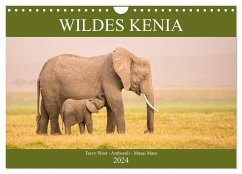Wildes Kenia (Wandkalender 2024 DIN A4 quer), CALVENDO Monatskalender