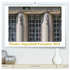 Wiener Jugendstil-Fassaden (hochwertiger Premium Wandkalender 2024 DIN A2 quer), Kunstdruck in Hochglanz - Braun, Werner