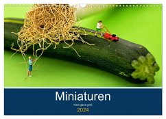 Miniaturen - Klein ganz groß (Wandkalender 2024 DIN A3 quer), CALVENDO Monatskalender - Jackisch, Ute