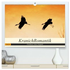 KranichRomantik (hochwertiger Premium Wandkalender 2024 DIN A2 quer), Kunstdruck in Hochglanz