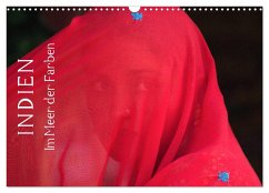 Indien - im Meer der Farben (Wandkalender 2024 DIN A3 quer), CALVENDO Monatskalender