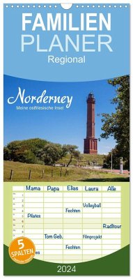 Familienplaner 2024 - Norderney. Meine ostfriesische Insel mit 5 Spalten (Wandkalender, 21 x 45 cm) CALVENDO