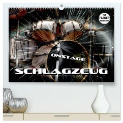 Schlagzeug onstage (hochwertiger Premium Wandkalender 2024 DIN A2 quer), Kunstdruck in Hochglanz - Bleicher, Renate