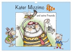 Kater Mizzimo und seine Freunde (Wandkalender 2024 DIN A3 quer), CALVENDO Monatskalender