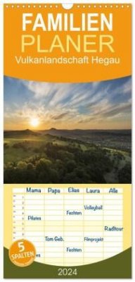Familienplaner 2024 - Vulkanlandschaft Hegau mit 5 Spalten (Wandkalender, 21 x 45 cm) CALVENDO
