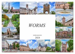 Worms Impressionen (Wandkalender 2024 DIN A2 quer), CALVENDO Monatskalender