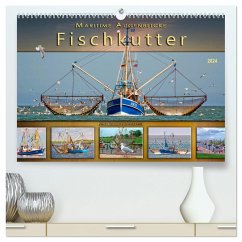 Maritime Augenblicke - Fischkutter (hochwertiger Premium Wandkalender 2024 DIN A2 quer), Kunstdruck in Hochglanz