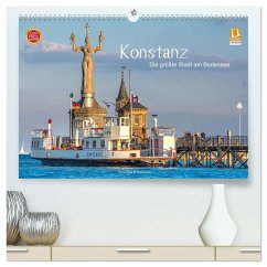 Konstanz - die größte Stadt am Bodensee (hochwertiger Premium Wandkalender 2024 DIN A2 quer), Kunstdruck in Hochglanz - Di Domenico, Giuseppe