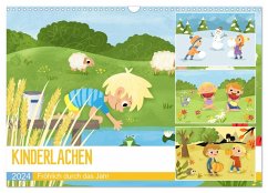 KINDERLACHEN - Fröhlich durch das Jahr - Ein Kinderkalender (Wandkalender 2024 DIN A3 quer), CALVENDO Monatskalender