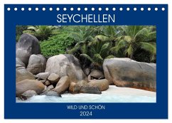 Seychellen - Wild und Schön (Tischkalender 2024 DIN A5 quer), CALVENDO Monatskalender
