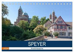 Speyer - Ansichtssache (Tischkalender 2024 DIN A5 quer), CALVENDO Monatskalender