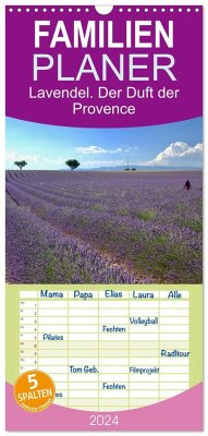 Familienplaner 2024 - Lavendel. Der Duft der Provence mit 5 Spalten (Wandkalender, 21 x 45 cm) CALVENDO