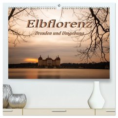 Elbflorenz - Dresden und Umgebung (hochwertiger Premium Wandkalender 2024 DIN A2 quer), Kunstdruck in Hochglanz