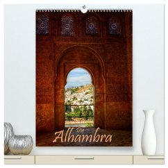 Die Alhambra (hochwertiger Premium Wandkalender 2024 DIN A2 hoch), Kunstdruck in Hochglanz - Weiß, Michael