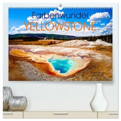 Farbenwunder Yellowstone (hochwertiger Premium Wandkalender 2024 DIN A2 quer), Kunstdruck in Hochglanz