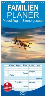 Familienplaner 2024 - Modellflug in Szene gesetzt mit 5 Spalten (Wandkalender, 21 x 45 cm) CALVENDO