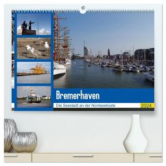 Bremerhaven. Die Seestadt an der Nordseeküste (hochwertiger Premium Wandkalender 2024 DIN A2 quer), Kunstdruck in Hochglanz