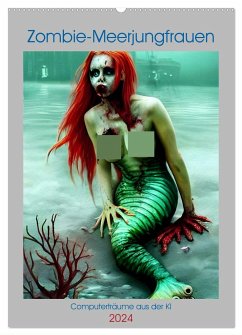 Zombie-Meerjungfrauen - Computerträume aus der KI (Wandkalender 2024 DIN A2 hoch), CALVENDO Monatskalender - aka stine1, Christine