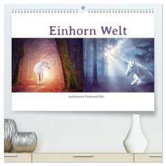 Einhorn Welt - verträumte Einhornbilder (hochwertiger Premium Wandkalender 2024 DIN A2 quer), Kunstdruck in Hochglanz - Brunner-Klaus, Liselotte