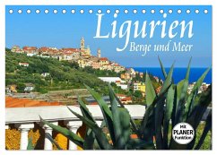 Ligurien - Berge und Meer (Tischkalender 2024 DIN A5 quer), CALVENDO Monatskalender - LianeM