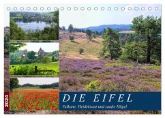 Die Eifel - Vulkane, Heidekraut und sanfte Hügel (Tischkalender 2024 DIN A5 quer), CALVENDO Monatskalender - Frost, Anja