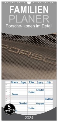 Familienplaner 2024 - Heiligs Blechle - Porsche-Ikonen im Detail mit 5 Spalten (Wandkalender, 21 x 45 cm) CALVENDO