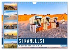 STRANDLUST Nordseeinsel Sylt (Wandkalender 2024 DIN A4 quer), CALVENDO Monatskalender - Dreegmeyer, Andrea