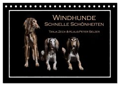 Windhunde - Schnelle Schönheiten (Tischkalender 2024 DIN A5 quer), CALVENDO Monatskalender