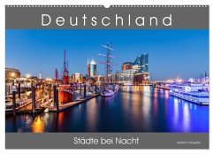 Deutschland Städte bei Nacht (Wandkalender 2024 DIN A2 quer), CALVENDO Monatskalender