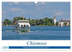 Chiemsee - Sommerferien am bayrischen Meer (Wandkalender 2024 DIN A3 quer), CALVENDO Monatskalender - Braunleder, Gisela