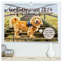Frei Schnauze 2024. Was Hunde am liebsten sagen würden (hochwertiger Premium Wandkalender 2024 DIN A2 quer), Kunstdruck in Hochglanz - Lehmann, Steffani