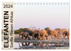 Elefanten - Sanfte Riesen Afrikas (Tischkalender 2024 DIN A5 quer), CALVENDO Monatskalender - Trüssel, Silvia