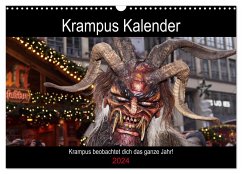 Krampus Kalender 2024 (Wandkalender 2024 DIN A3 quer), CALVENDO Monatskalender